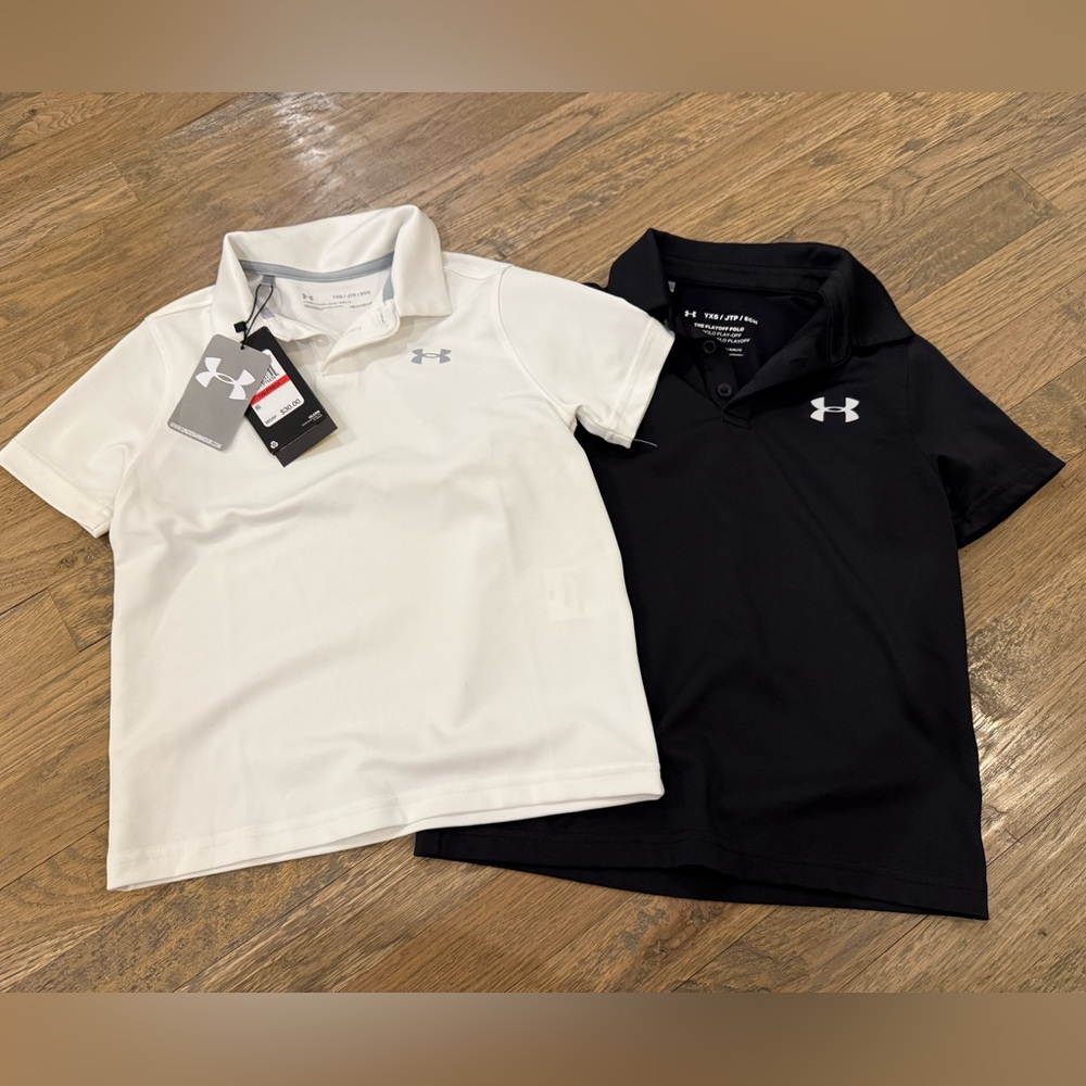 NWT Under Armour Kids Polos XS